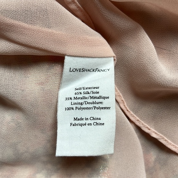 LoveShackFancy Silk Pomegranate Floral Metallic Skirt - Picture 14 of 14